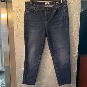 Nicole Miller Tribeca Mid Rise Skinny Cropped Ankle Jeans